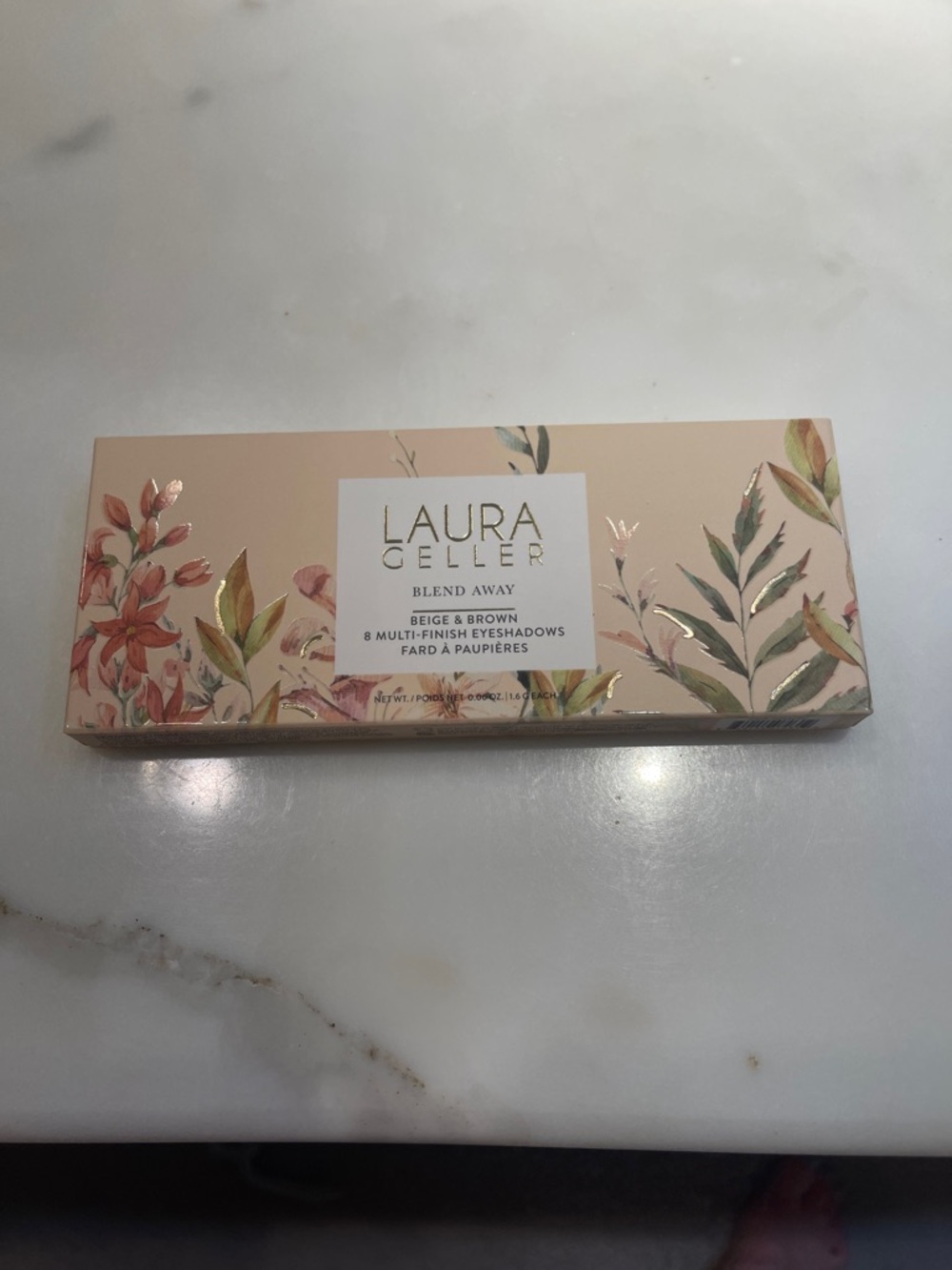 Laura Geller Peach Floral Beige & Brown Eyeshadow Palette